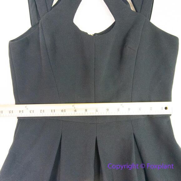 Betsey Johnson black Cutout Pockets Pleat Mini Dress Fit and Flare dress size 10 - Picture 8 of 16